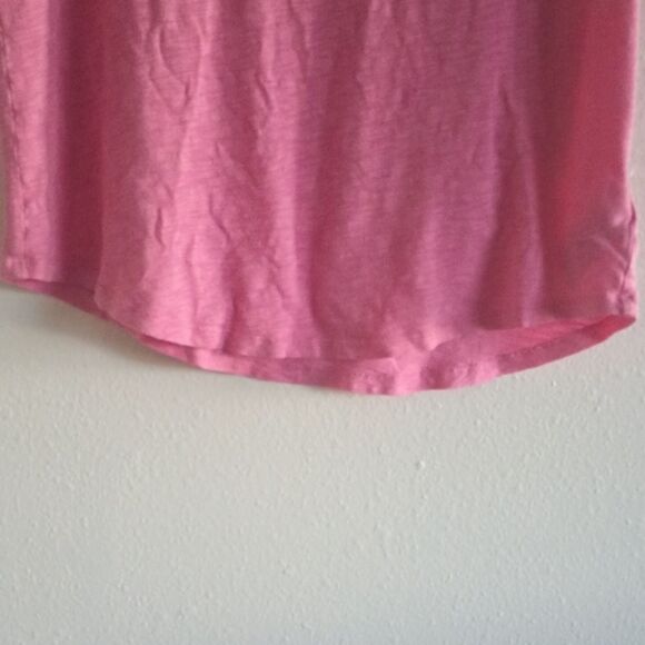 Old Navy The Easy Tee Pink Short Sleeve V-Neck Women's Sz S Tall Cotton Blend - Picture 5 of 7